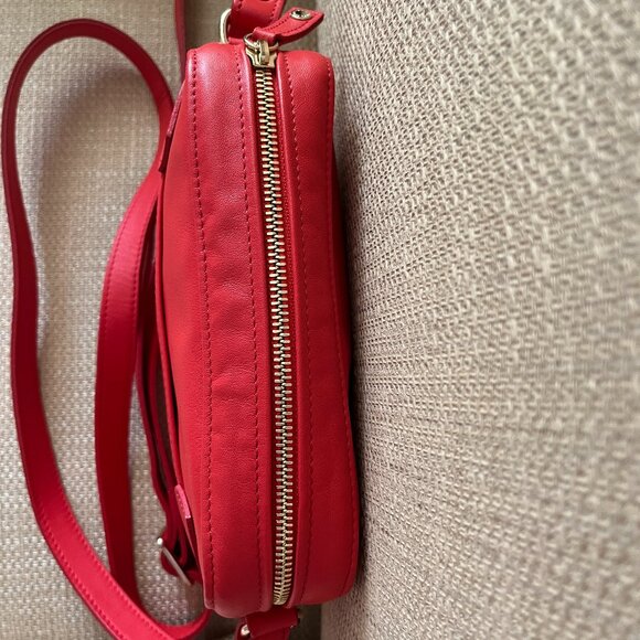 Longchamp Red Leather Crossbody Bag - Picture 11 of 14